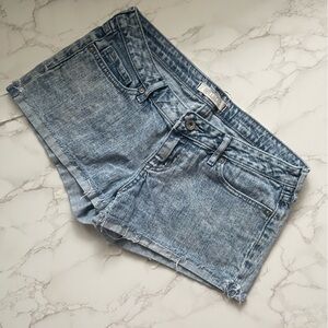 Acid Wash Jean Shorts - Bullhead/Pacsun, frayed edges - Size 9